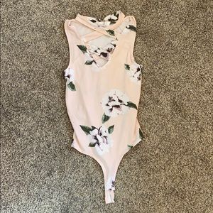 a floral onesie